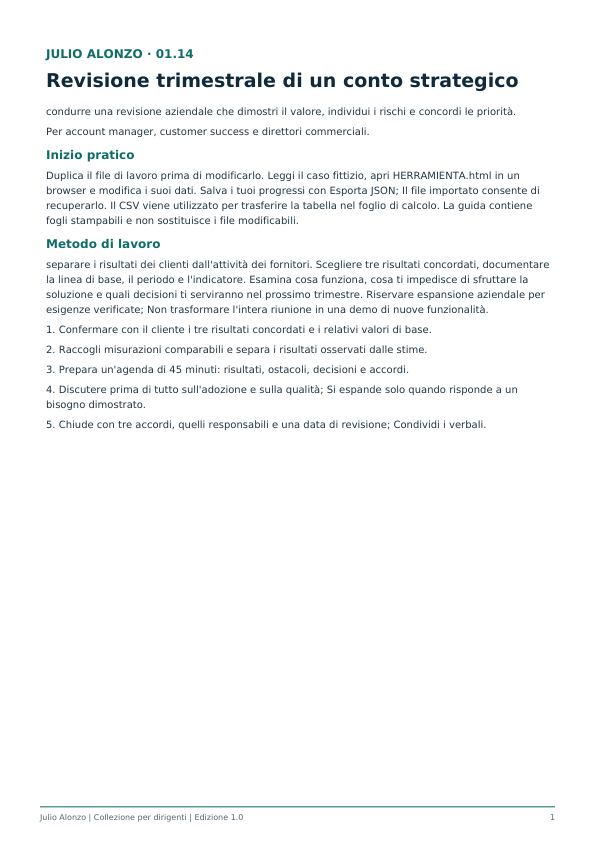 Portada real de Revisión trimestral de una cuenta estratégica, Product_ID 01.14