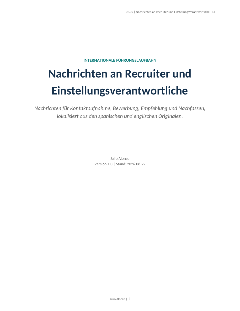 Portada real de Mensajes para reclutadores y hiring managers, Product_ID 02.05