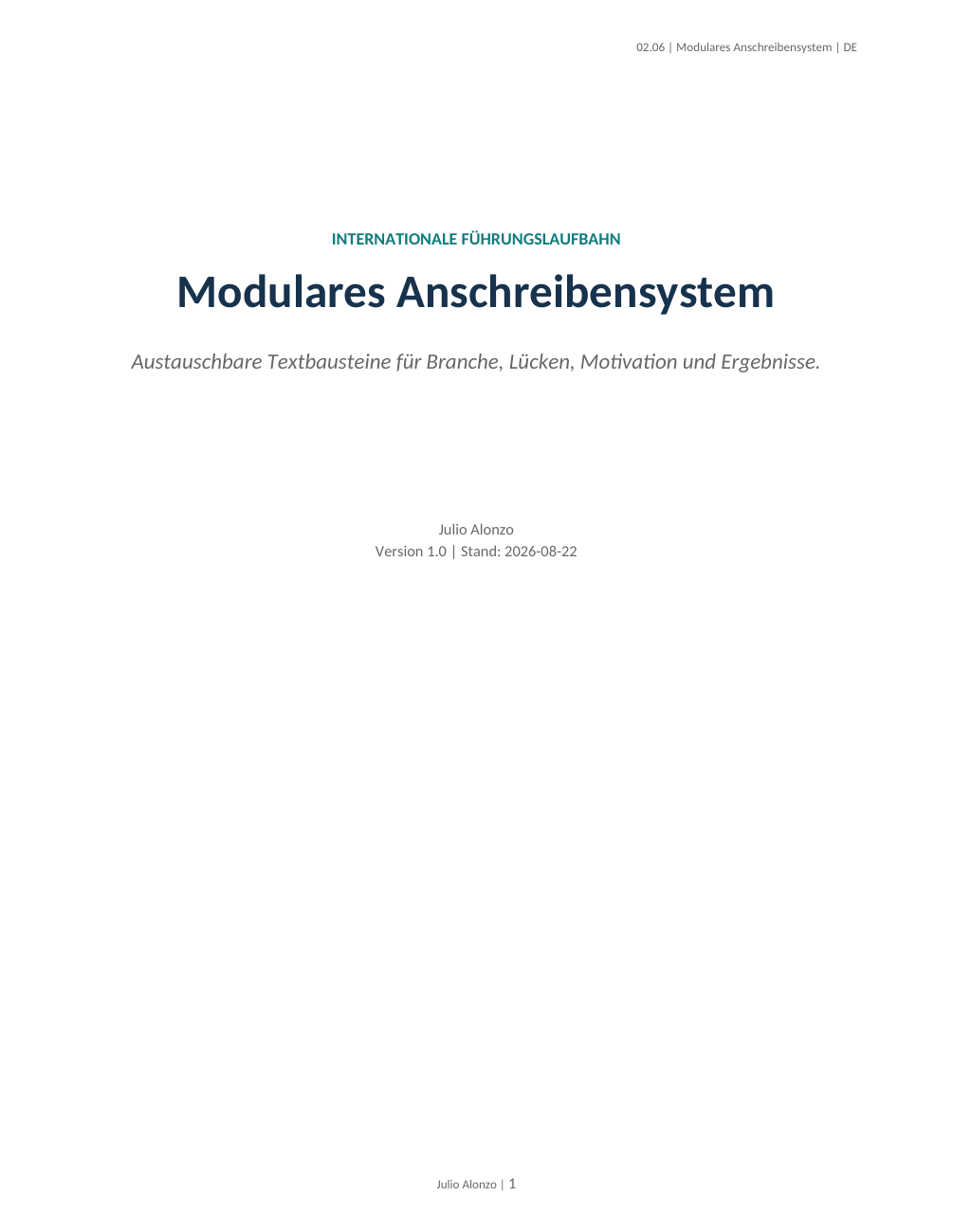 Portada real de Sistema de carta de presentación modular, Product_ID 02.06