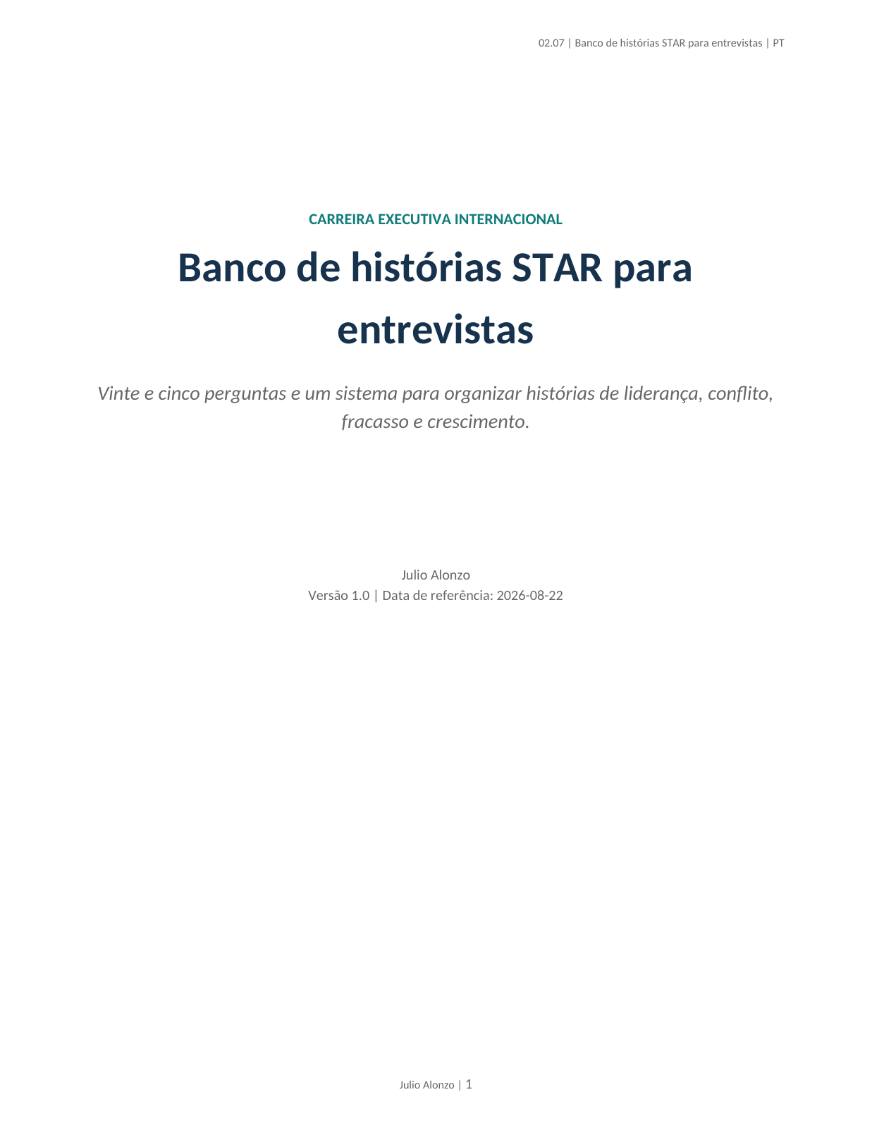 Portada real de Banco de historias STAR para entrevistas, Product_ID 02.07