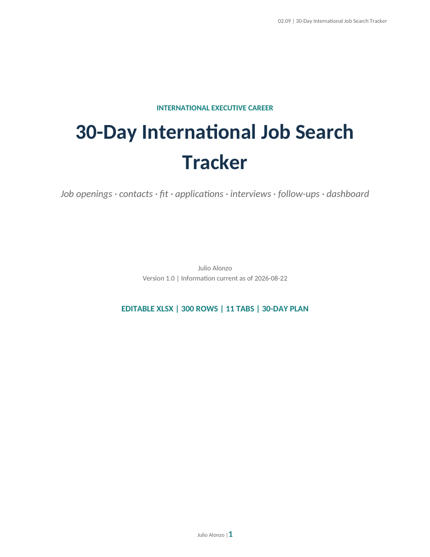 Portada real de Tracker de búsqueda internacional de 30 días, Product_ID 02.09