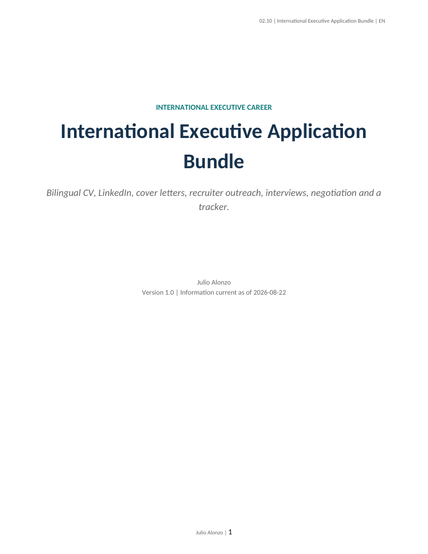 Portada real de International Executive Application Bundle, Product_ID 02.10
