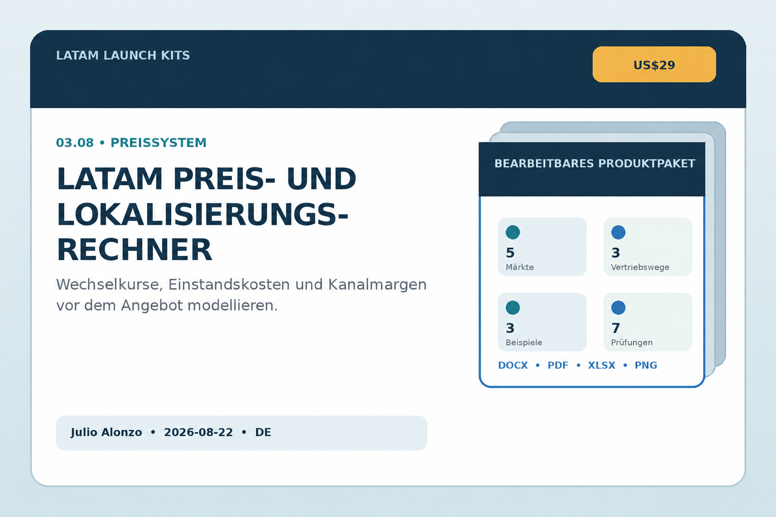 Portada real de LATAM Pricing and Localization Calculator, Product_ID 03.08