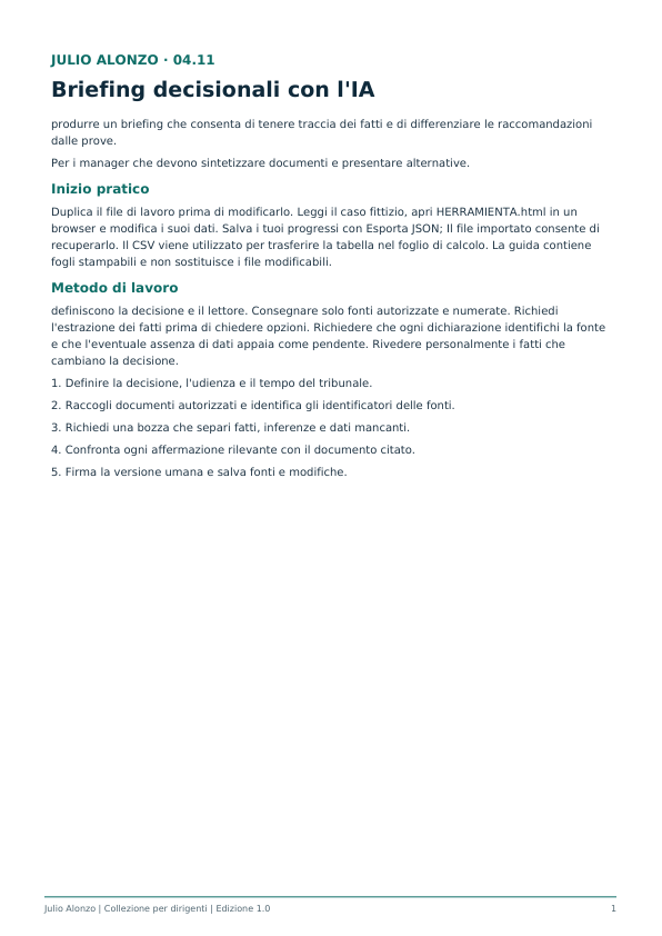 Portada real de Briefings de decisión con IA, Product_ID 04.11