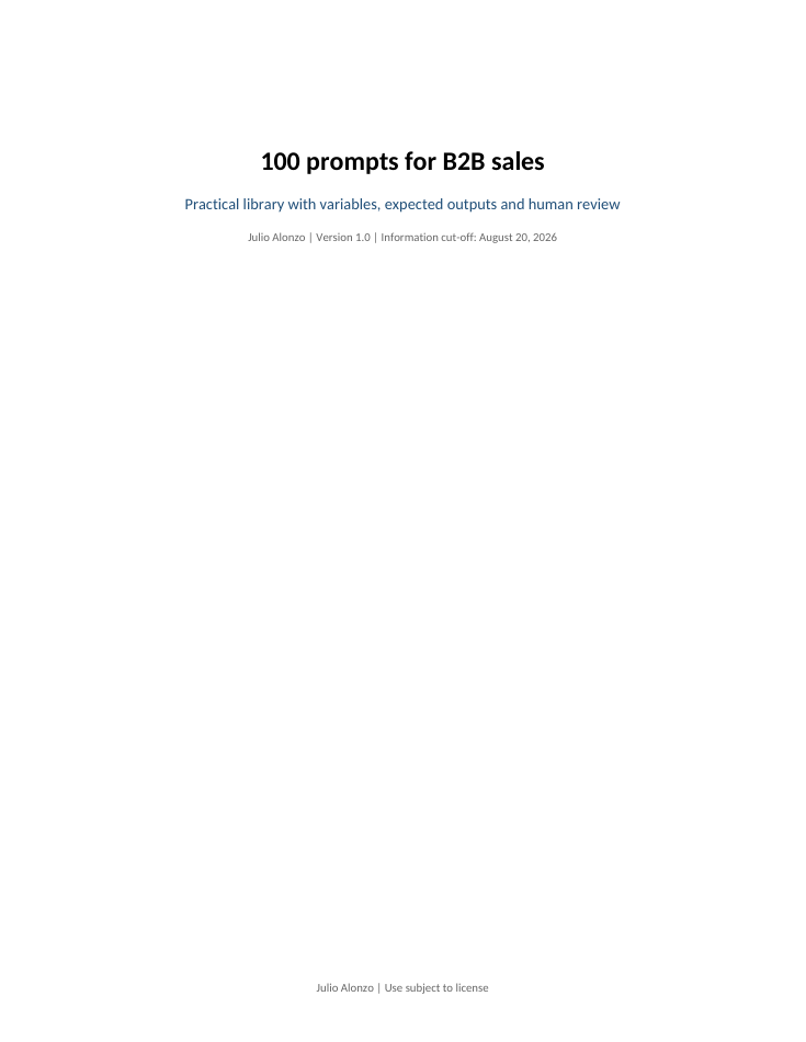 Portada real de 100 prompts para ventas B2B, Product_ID 04.01