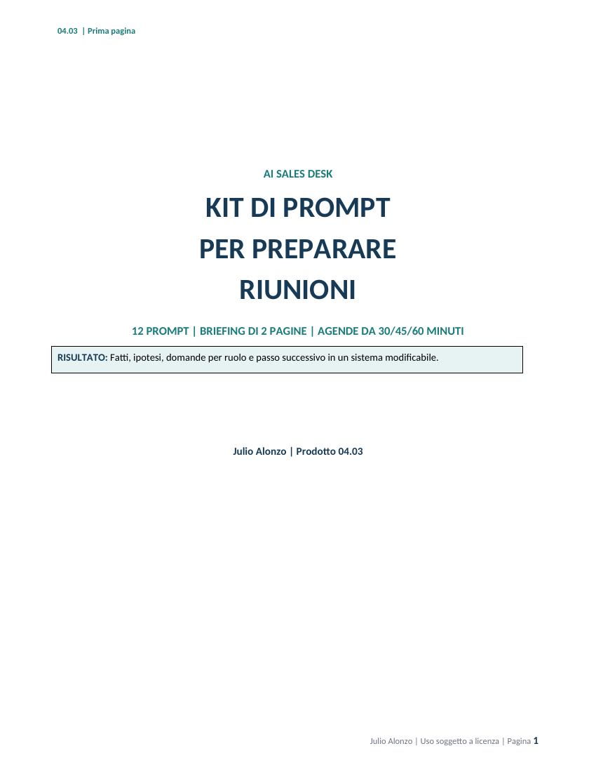 Portada real de Meeting Preparation Prompt Kit, Product_ID 04.03
