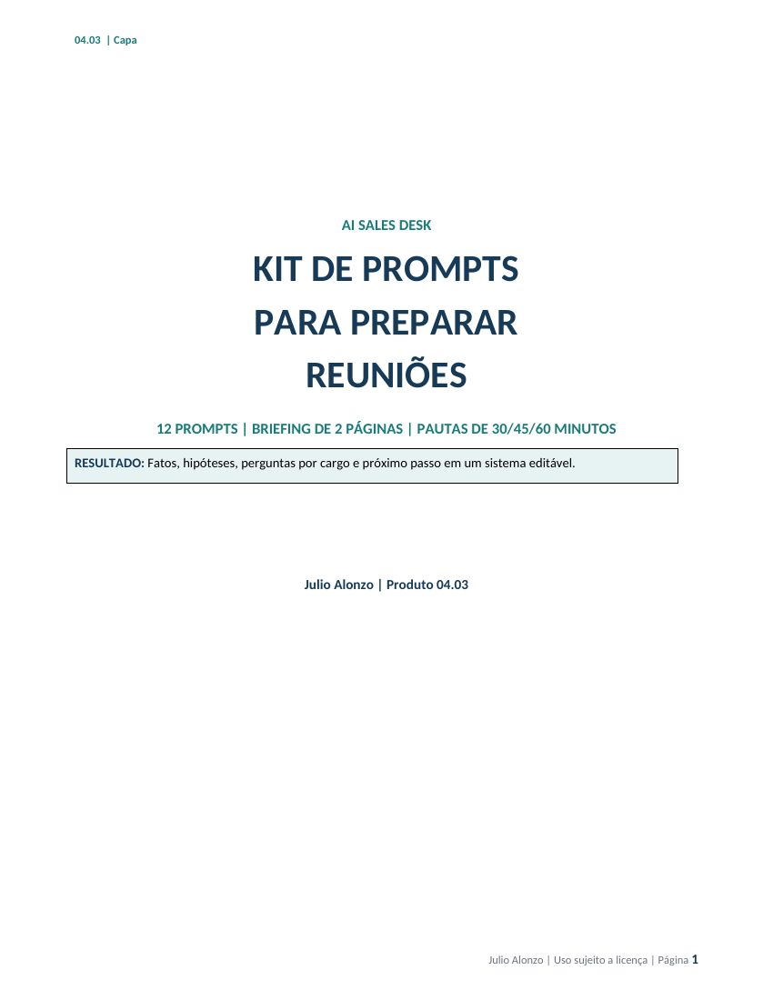 Portada real de Meeting Preparation Prompt Kit, Product_ID 04.03