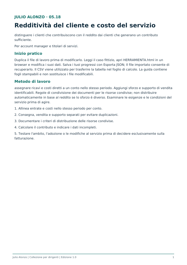 Portada real de Rentabilidad de clientes y costo de atención, Product_ID 05.18