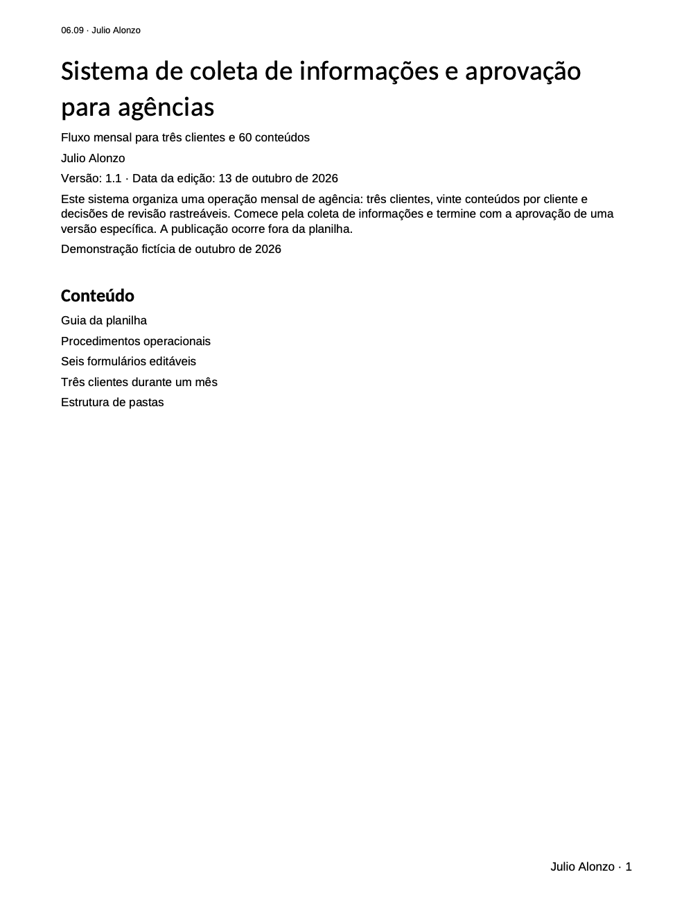 Portada real de Sistema de intake y aprobación para agencias, Product_ID 06.09