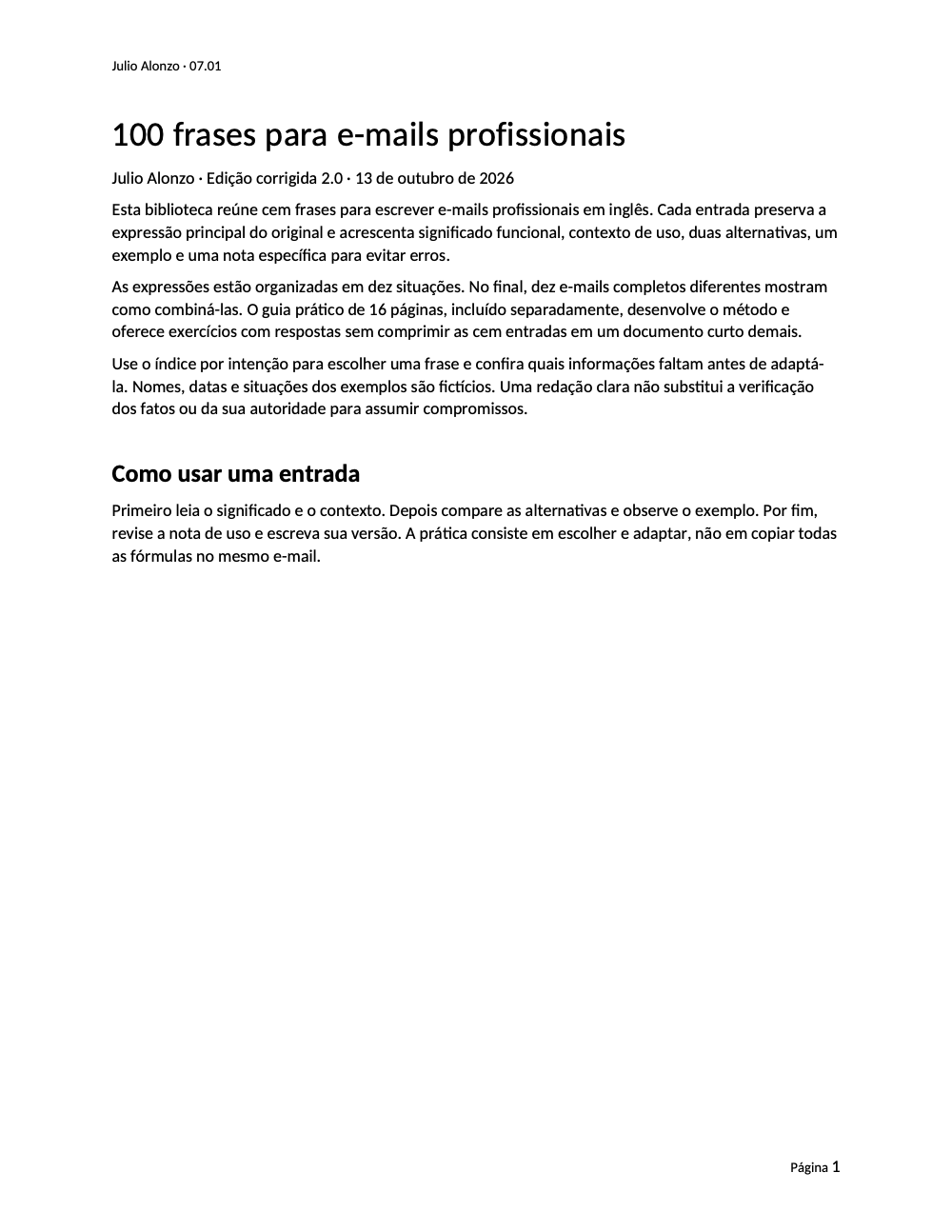 Portada real de 100 frases para correos profesionales, Product_ID 07.01