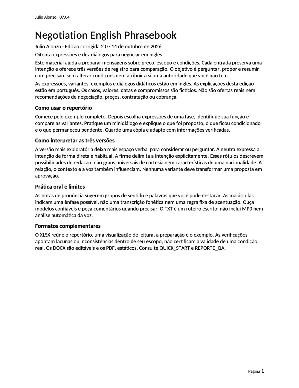 Portada real de Negotiation English Phrasebook, Product_ID 07.04